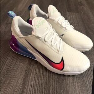 Nike Air Max 270 NRG Golf Shoes Brand New Metallic Summit White/Oracle Men’s 13